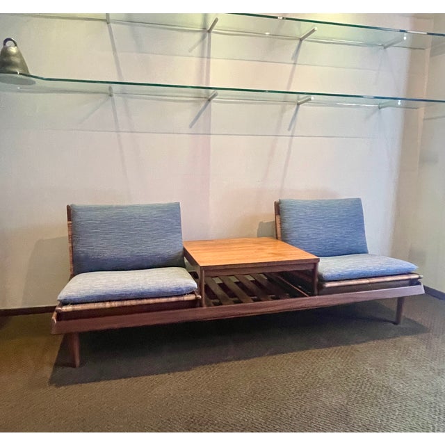 Hans Olsen Vintage Teak and Cane Modular Sofa in Attributed to Hans Olsen For Sale - Image 4 of 8