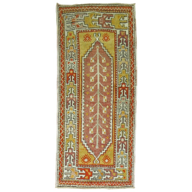 Midcentury Turkish Anatolian small runner 2'7'' x 5'7''