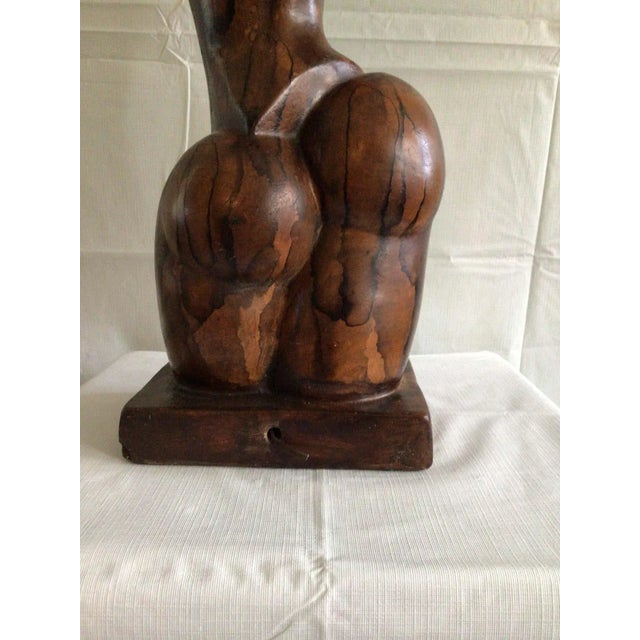 1960s cubist figural female table lamp.