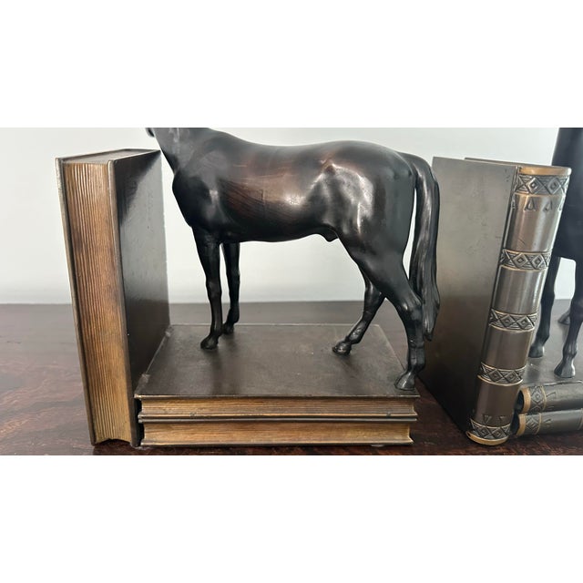 Metal Horse Bookends, a Pair For Sale - Image 7 of 12