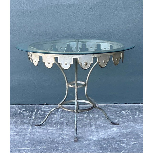 Vintage Boho Wrought Iron Carousel Dining Table For Sale - Image 11 of 12