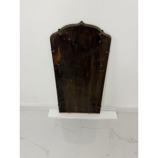 Art Deco Italian Beveled Wall Mirror with Brass Accessories, 1940s For Sale - Image 11 of 12