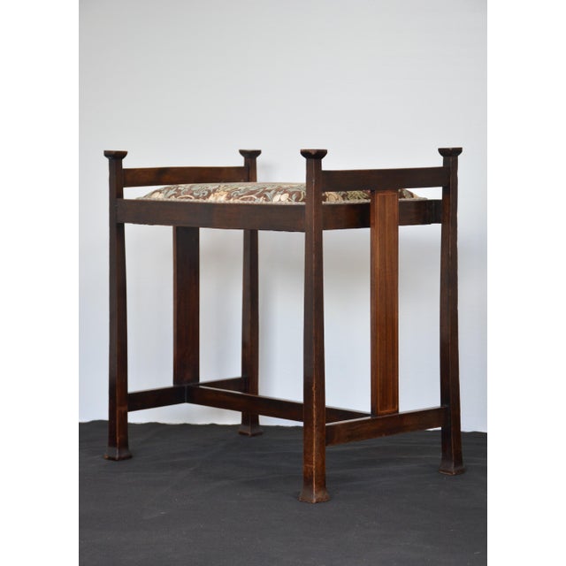 Antique Arts and Crafts Dressing Table Stool, 1900s For Sale - Image 4 of 18