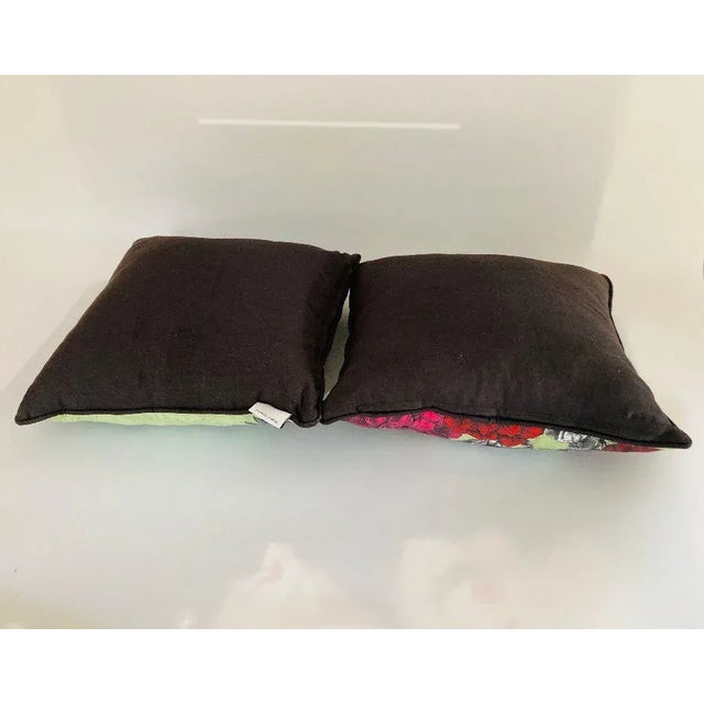 2010s Contemporary Fab Made in England Blooming Birds Pillows S/2 For Sale - Image 5 of 6