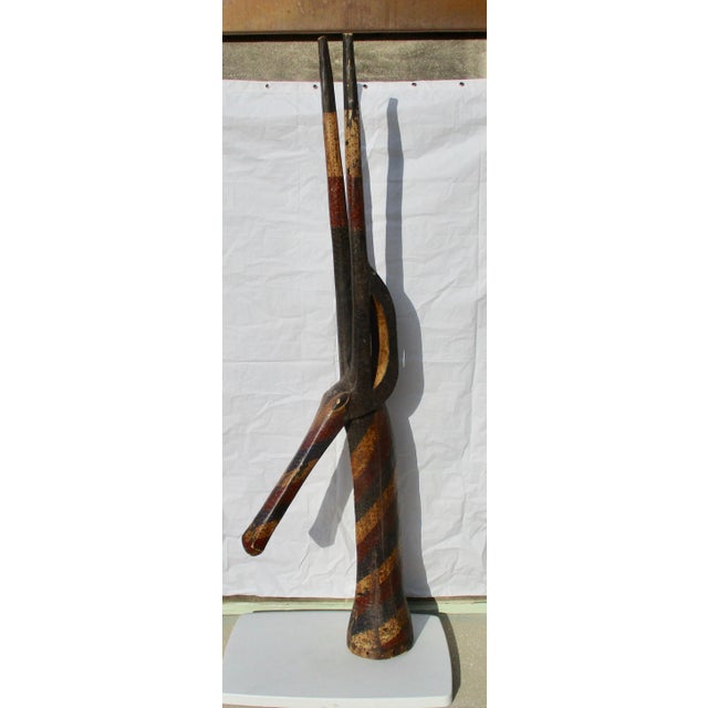 Mask Headdress African Kurumba Adone Antelope Large 6ft.4 In For Sale - Image 10 of 10
