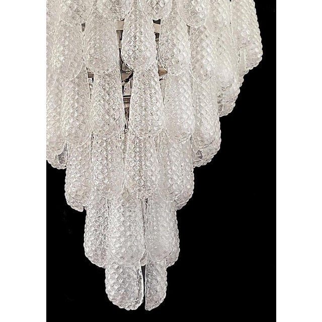 Italian Murano Glass Petals Drop Chandeliers, 1970s, Set of 2 For Sale - Image 15 of 18