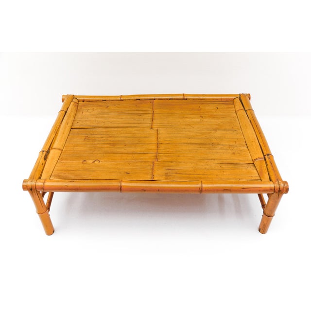 Wood Mid-Century Minimalist Japanese Bamboo Tea Table, Japan, 1950s For Sale - Image 7 of 16