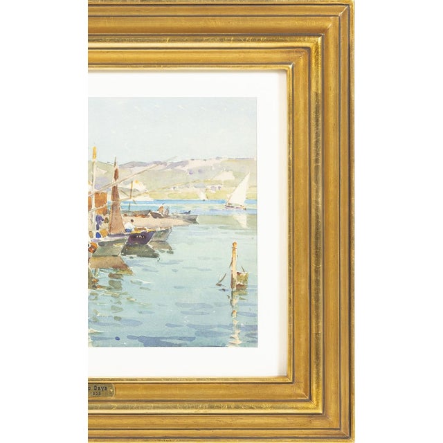 Eugênio Gays, Seascape, Watercolor on Paper For Sale - Image 4 of 8