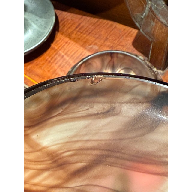 Brown Antique Thomas Davidson Glass Jewelry Box England 1922 With Woman Sculpture For Sale - Image 8 of 8