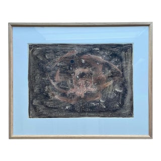 Mid-Century Abstract Ink Painting by Jyoti Swaroop For Sale