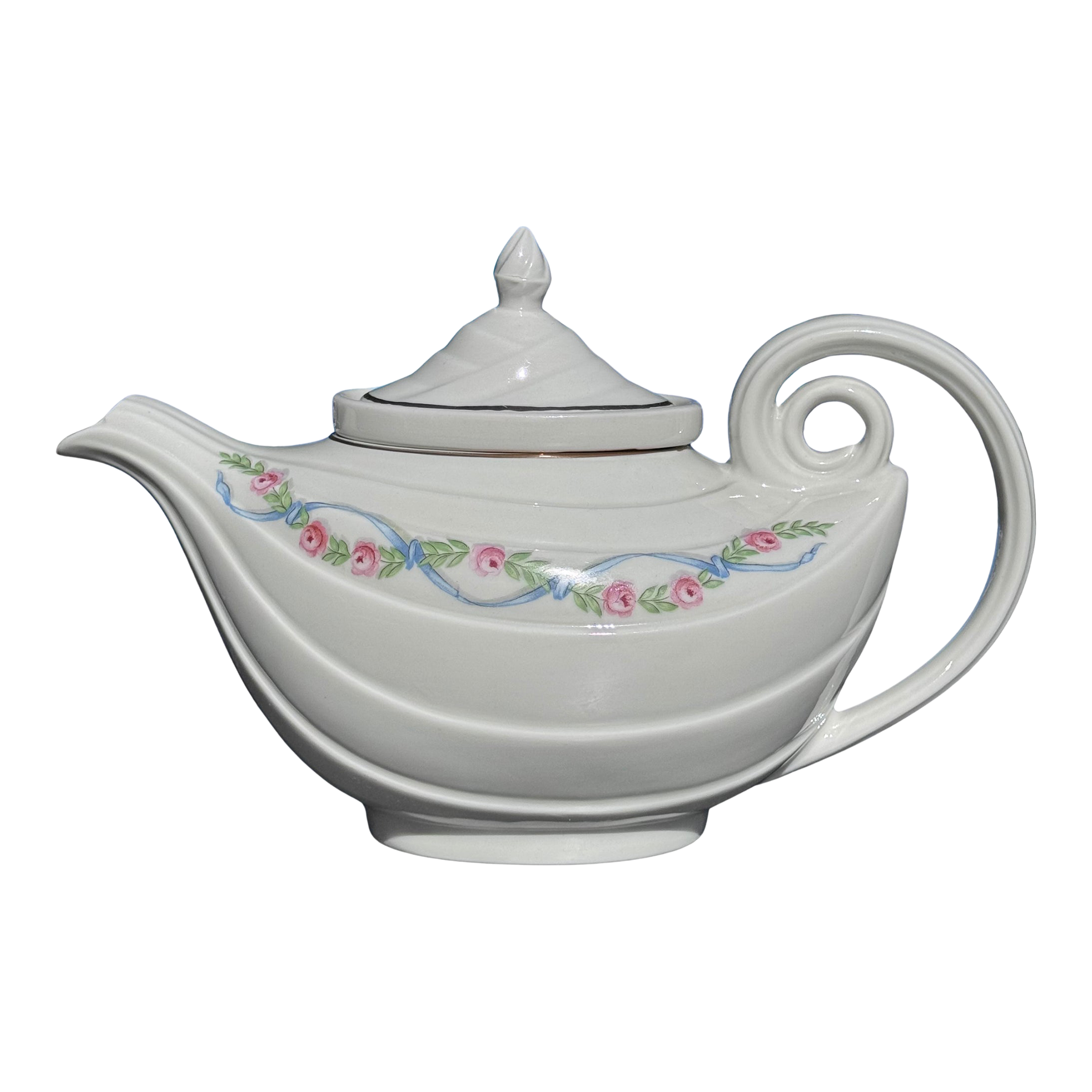 J. Palin Thorley Wildfire Pattern Aladdin Fine Porcelain Tea Pot
