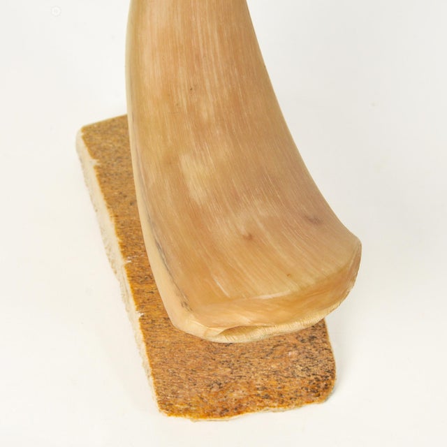 Vintage Carved Horn Crane Sculpture For Sale - Image 16 of 17