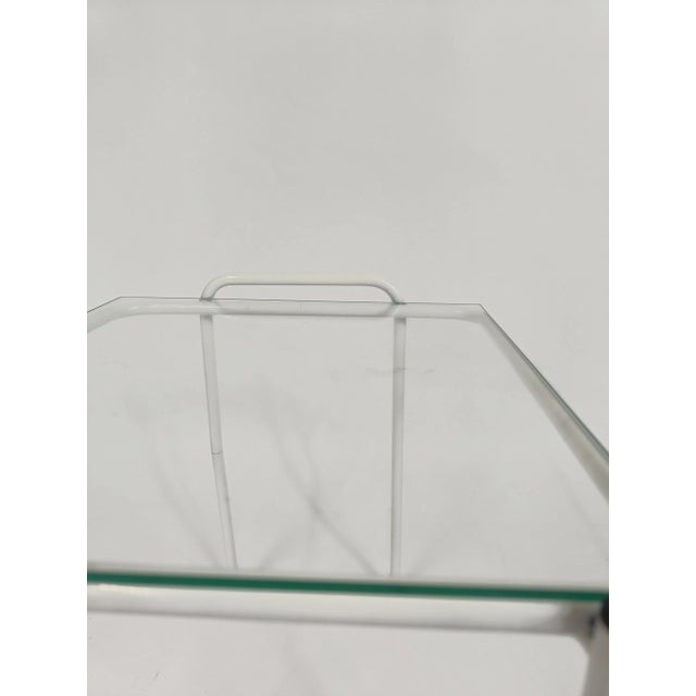 Vintage Side Table in Glass, 1980s For Sale - Image 6 of 7