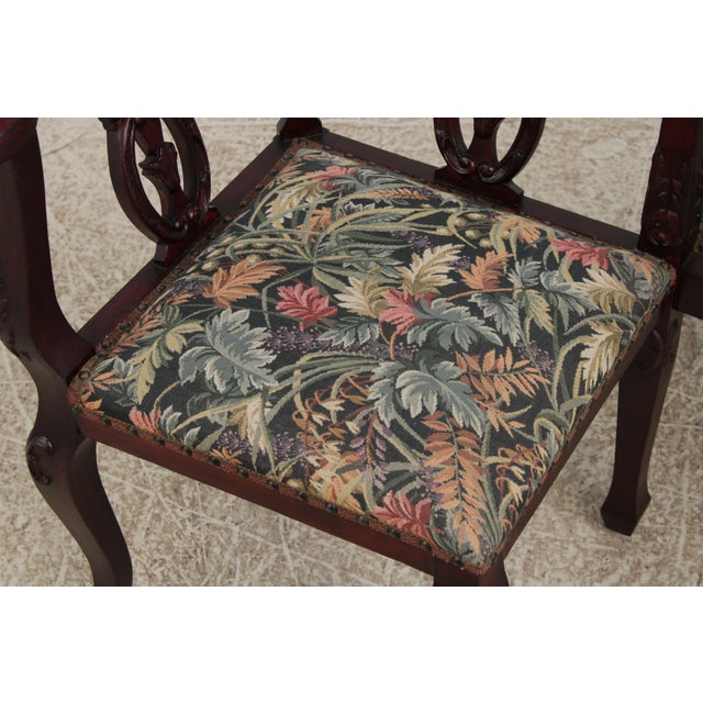 Vintage Victorian Style Tete Tete Courting Chair For Sale - Image 10 of 16