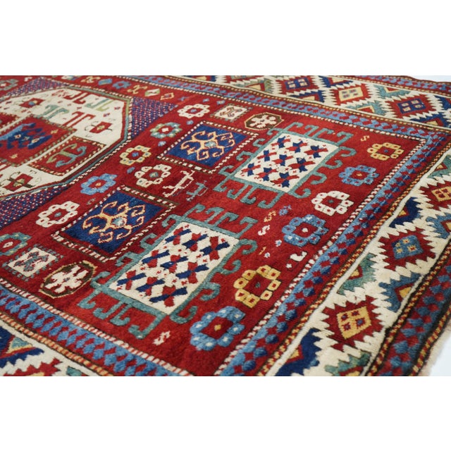Antique Caucasian Kazak Rug 5’3” X 8’0" For Sale In New York - Image 6 of 10