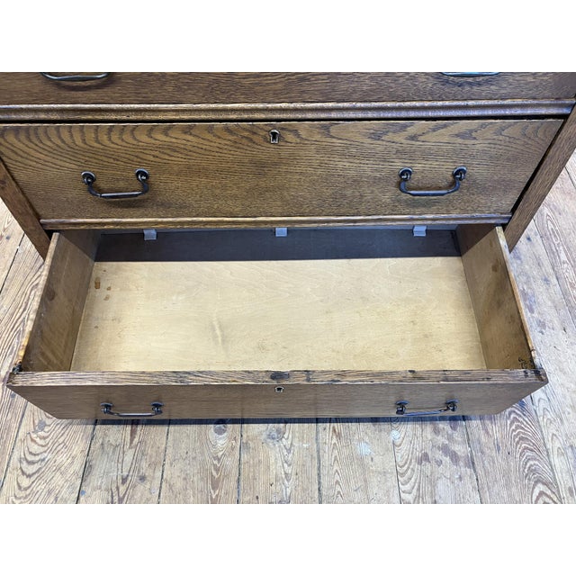 Early 1900s Solid Wood Dresser - 4 Drawers - Farmhouse Storage For Sale - Image 10 of 17