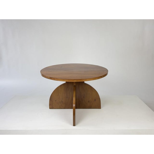 Art Deco Modernist French Walnut Occasional Side Table, 1930s For Sale - Image 12 of 12