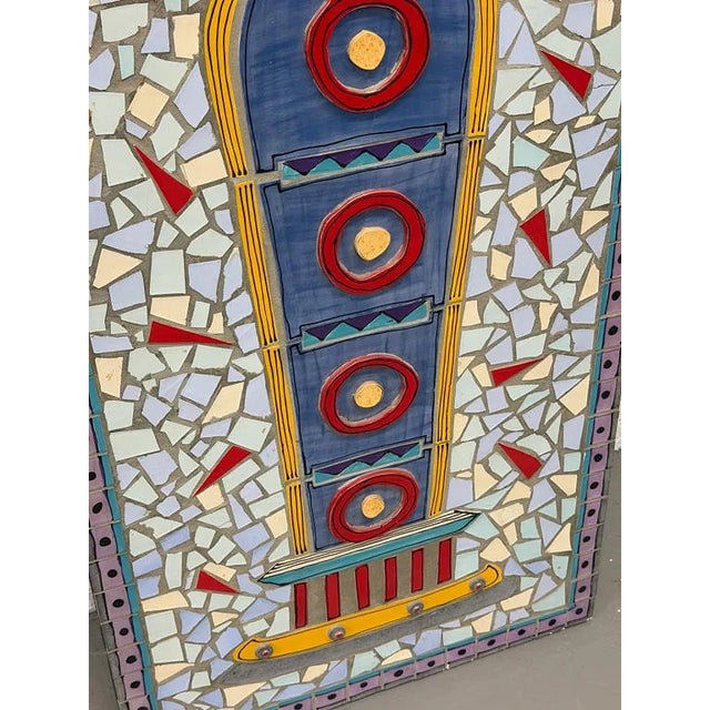48 Inch 1960s Ceramic & Enamel Wall Plack. For Sale - Image 4 of 4