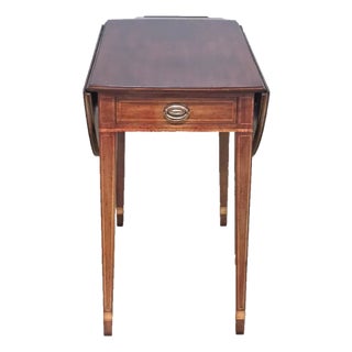 Kittinger Old Dominion Mahogany Pembroke Table Drop Leaf Table Made in Usa For Sale