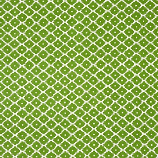 Schumacher Ziggurat Fabric in Green For Sale