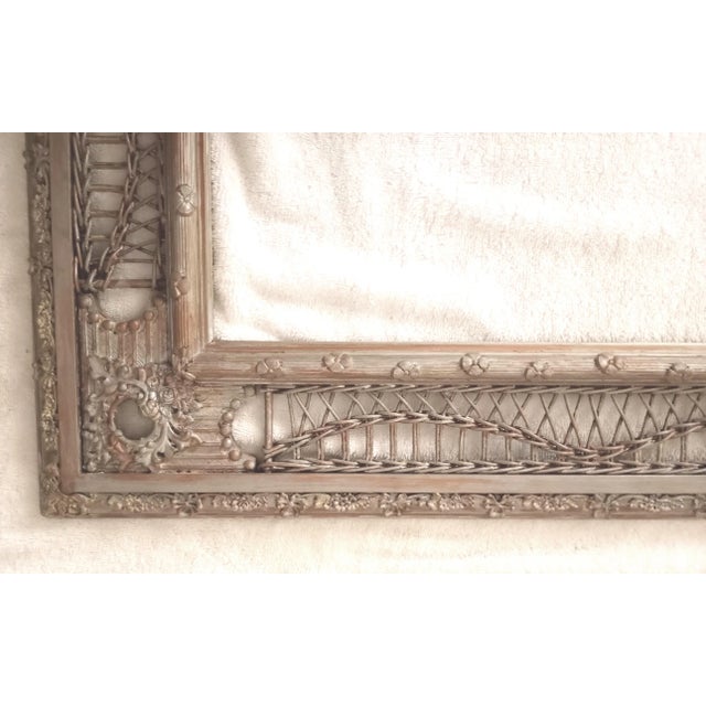 Early 20th Century American Gesso and Wood/Wicker Gold Leaf Ornate Picture Frame, Heywood Wakefield/Paul Frankl Style For Sale - Image 4 of 11