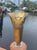 Vintage 1980s Salvatore Polizzi Attributed Carved Golf Leaf Art Glass Vase For Sale - Image 11 of 11