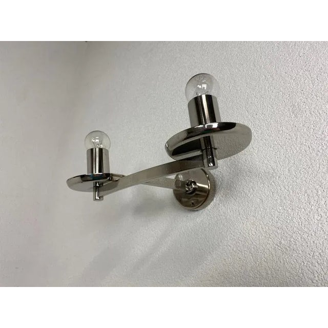 Large Bauhaus Chandelier and Wall Lamps, 1940s, Set of 3 For Sale - Image 11 of 15