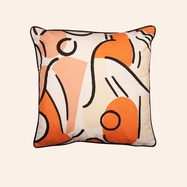 Tangerine Orpha Cushion by Ceraudo For Sale - Image 5 of 5