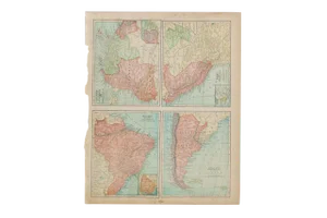 Cram's 1907 Map of Brazil