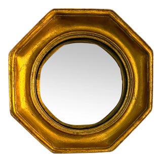 Late 20th Century Giltwood Convex Mirror For Sale
