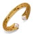 Cleopatra Gold & Pearl Chunky Cuff Design Bracelet For Sale In Miami - Image 6 of 8
