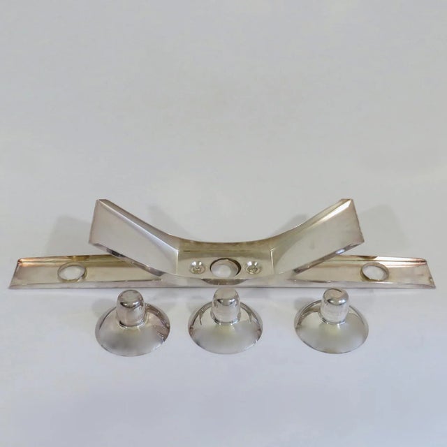 Silver 1960s Streamline Silverplate Candelabra For Sale - Image 8 of 10
