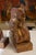 Figurative Pair Carved Wood Seated Rams Gold / Burgundy Wash For Sale - Image 3 of 14