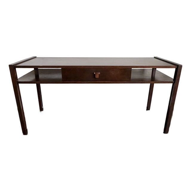 Edward Wormley for Dunbar Mid-Century Walnut Console Table With Drawer For Sale