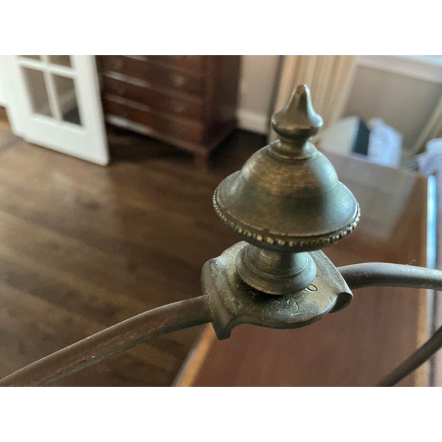Metal 1980s Asian Pewter and Brass Urn Table Lamp For Sale - Image 7 of 10