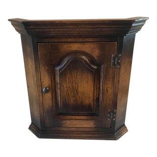 Vintage Wooden Corner Cabinet For Sale