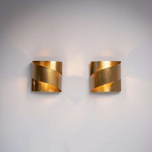 Bandet Wall Lamps by Peter Celsing for Falkenbergs Belysning, 1960s, Set of 2 For Sale - Image 4 of 9