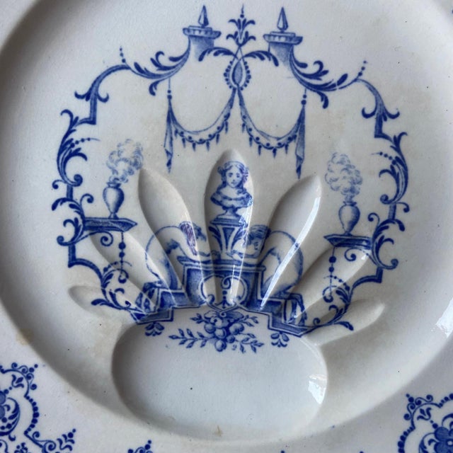 Antique Majolica Asparagus Plate by Jules Vieillard & Cie For Sale - Image 4 of 9