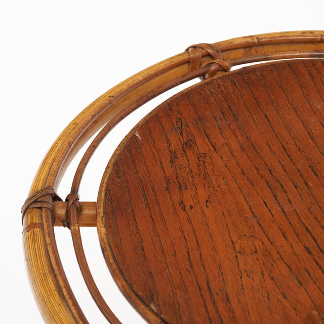 Vintage Bamboo Side Table by Bonaudi Vallauris For Sale - Image 9 of 9