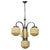 Art Deco Nickel Pendant Light with Cream Glass Cylinders, 1930s For Sale - Image 15 of 15