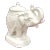 Andrea by Sadek White Porcelain Elephant Candy Dish For Sale