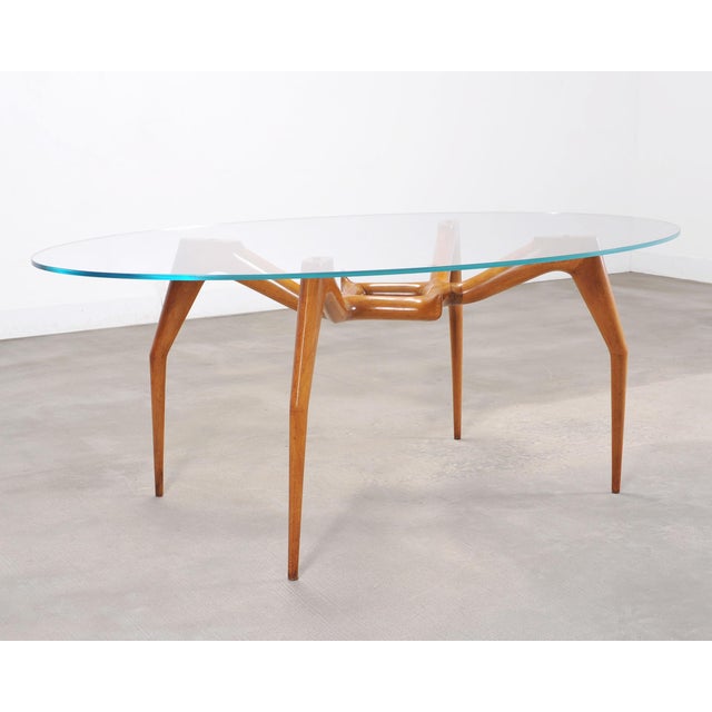 Mid-Century Modern Ico Parisi Style Italian Walnut Spider Leg Dining Table For Sale - Image 3 of 18