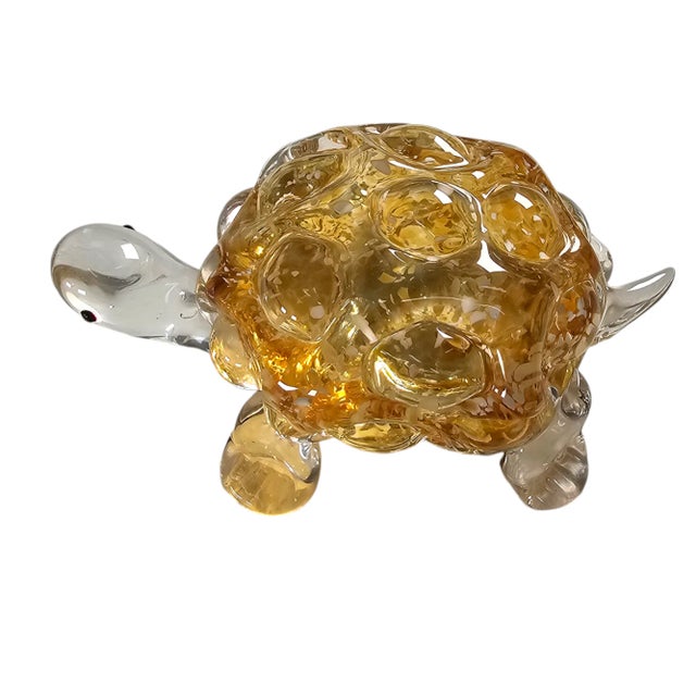 Lenox Crystal Turtle Figurine " Riverbed Ranger" Confetti Paperweight 5.25" For Sale - Image 4 of 8