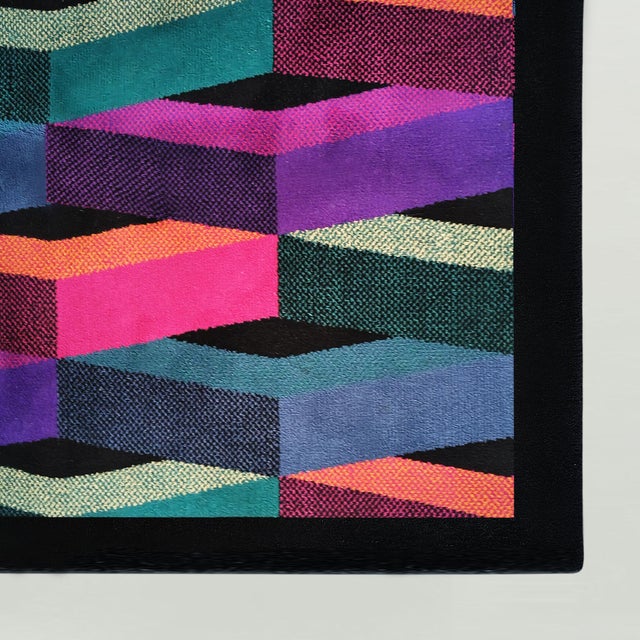 Vintage Italian Wool Rug by Missoni for T&J Vestor, 1980s For Sale - Image 10 of 13