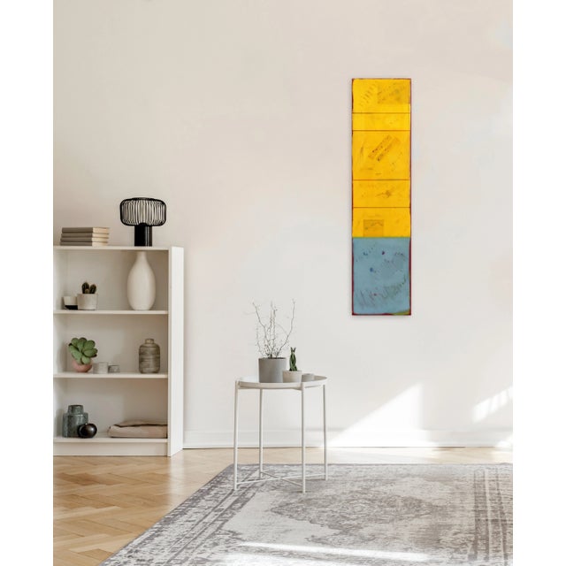 Yellow Modern Abstract Yellow Resin Painting "Sunspot 75" Original Artwork by Ricky Hunt For Sale - Image 8 of 10