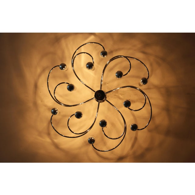 Swirl Sputnik Ceiling or Wall Lamp in Chrome from Cosack, 1970s For Sale - Image 6 of 9