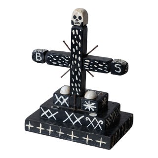 Haitian Vodou Baron Samedi Cross For Sale