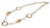 Contemporary Mid 20th Century Oval Bead & Open Ring Fancy 14k Two Tone Gold Necklace For Sale - Image 3 of 5