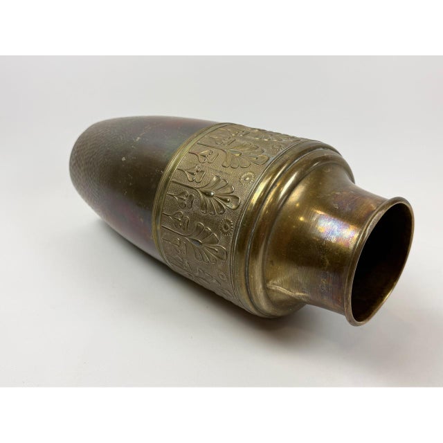 Antique Jugendstill Vase in Brass, 1900s For Sale - Image 4 of 14
