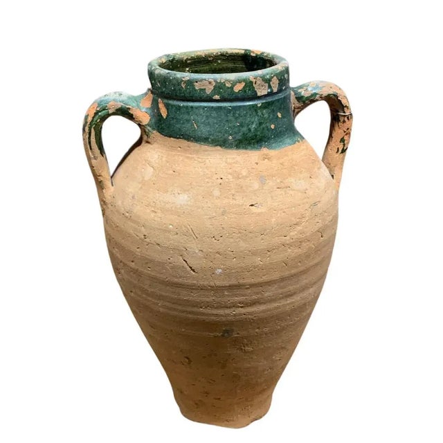 French Provincial Vintage Turkish Terracotta Oil Jar For Sale - Image 3 of 6
